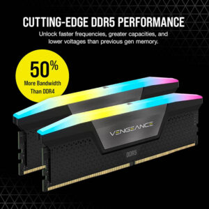 Ram PC Corsair Vengeance RGB 64GB 6000MHz DDR5 (2x32GB) CMH64GX5M2D6000C40