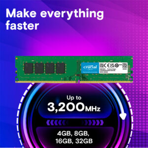 Ram PC Crucial 8GB 3200MHz DDR4 CT8G4DFRA32A