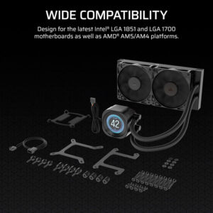 Tản nhiệt nước AIO Corsair NAUTILUS 240 RS LCD Black CW-9061031-WW