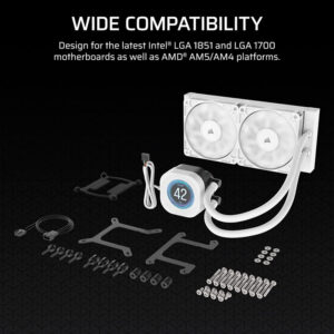 Tản nhiệt nước AIO Corsair NAUTILUS 240 RS LCD White CW-9061032-WW
