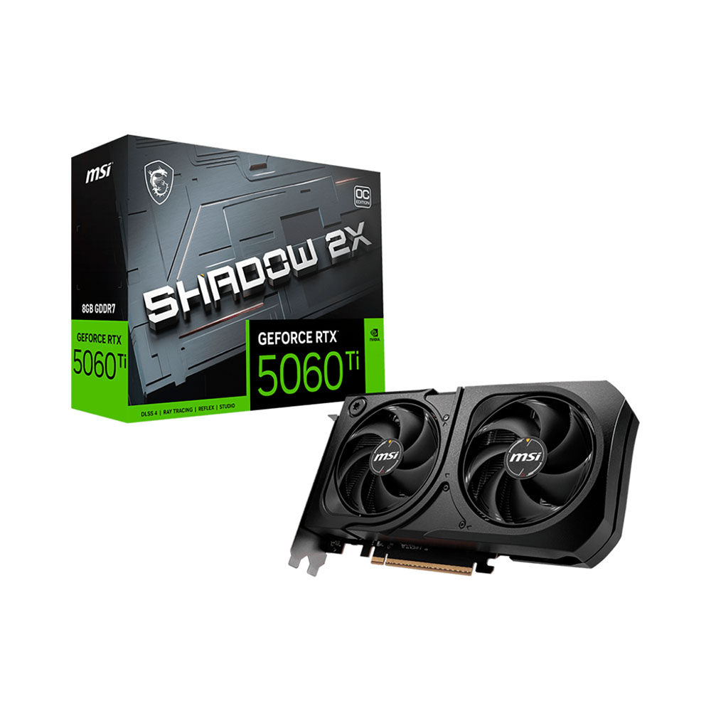 VGA MSI GeForce RTX 5060 Ti SHADOW 2X OC Plus 8GB GDDR7