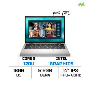 Laptop Dell 14 DC14250-DC4C5386W (Core 5 120U, Intel Graphics, RAM 16GB DDR5, SSD 512GB, 14 inch IPS FHD+ 60Hz, Win 11 Home/Office HS 24)