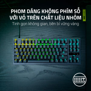 Bàn phím cơ Razer Huntsman V3 Tenkeyless 8KHz Analog Optical RZ03-05750100-R3M1