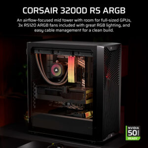 Case máy tính Corsair 3200D RS ARGB Black CC-9011344-WW
