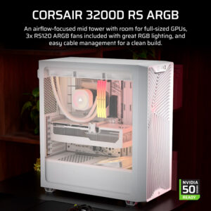 Case máy tính Corsair 3200D RS ARGB White CC-9011345-WW