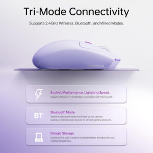 Chuột không dây ATK VXE Dragonfly V3 Tri-mode Wireless Xhero AI