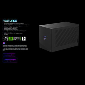 Dock eGPU Gigabyte AORUS RTX 5090 AI BOX GV-N5090IXEB-32GD
