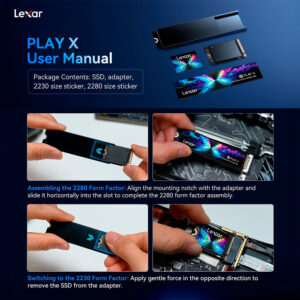 SSD Lexar Play X 1TB M.2 PCIe Gen4 x4 NVMe LNMPLYX001T-RNNNG