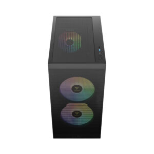 Case máy tính Gamdias AURA GC15M Black ARGB CAAURAGC15MBLGA