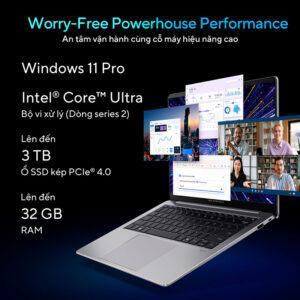 Laptop Asus ExpertBook P5 P5405CSA-NZ0017W (Ultra 7 258V, Intel Arc Graphics, RAM 32GB LPDDR5X, SSD 1TB, 14 Inch WVA WQXGA 144Hz, Win 11 Home)