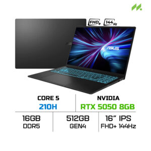 Laptop ASUS Gaming V16 V3607VH-RP084W (Core 5 210H, RTX 5050 8GB, RAM 16GB DDR5, SSD 512GB, 16 Inch IPS WUXGA 144Hz, Win 11)
