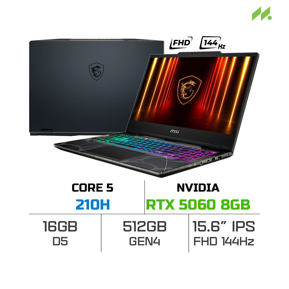 laptop-msi-cyborg-15-b2rwfkg-047vn-01-1 Laptop MSI Cyborg 15 B2RWFKG-047VN (Core 5 210H, RTX 5060 8GB, RAM 16GB D5, SSD 512GB, 15.6 Inch FHD IPS 144Hz)