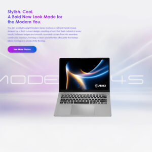 Laptop MSI Modern 14S AI+ G3MG-050VN (Ultra 7 355, Intel Graphics, RAM 16GB DDR5, SSD 1TB, 14 Inch OLED FHD+ 60Hz 100% DCI-P3, Win 11 Home)