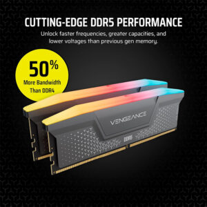 RAM PC Corsair Vengeance RGB RS 32GB 6000MHz DDR5 (2x16GB) CMG32GX5M2E6000Z36