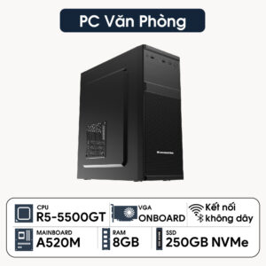 PC ST Văn Phòng R5-5500GT (Ryzen 5 5500GT, Radeon Graphics, Ram 8GB, SSD 250GB, 500W, Ubuntu)