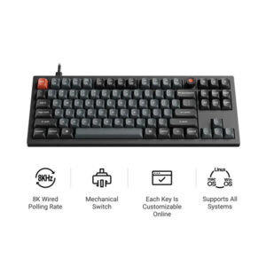 Bàn phím cơ Keychron V3 8K QMK RGB Hotswap (Keychron Sw)
