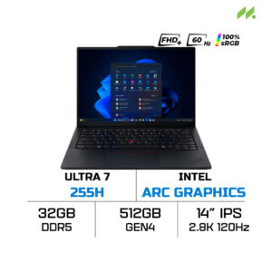 Laptop Lenovo ThinkPad E14 Gen 7 21SYS33P00 (Ultra 7 255H, Intel Arc Graphics, RAM 32GB, SSD 512GB, 14 Inch IPS 2.8K 120Hz, NoOS)