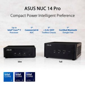 Máy tính Mini PC ASUS NUC 14 Pro Tall RNUC14RVHU500000I (Ultra 5 125H, Arc Graphics)
