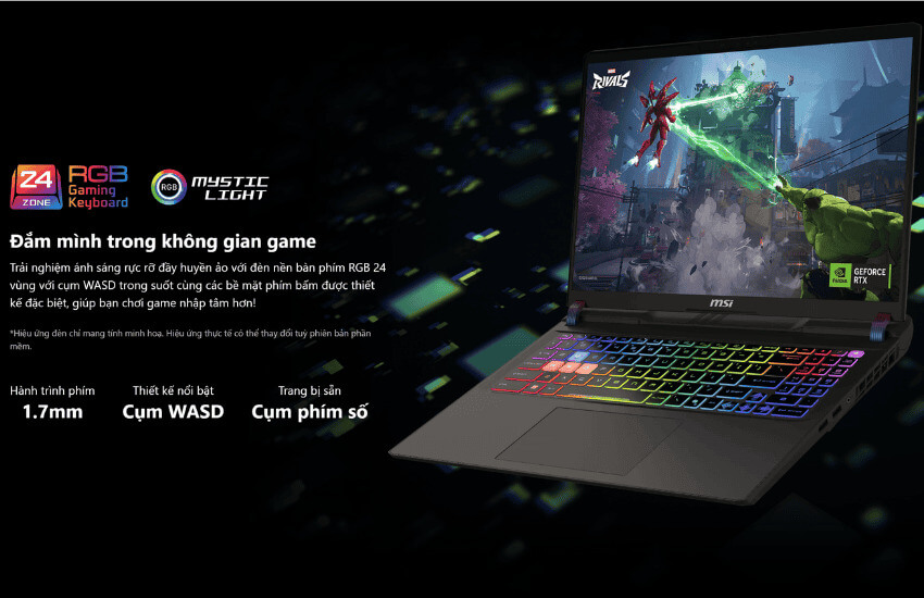 vector-16-hx-5 Laptop MSI Gaming Vector 16 HX AI A2XWIG-062VN