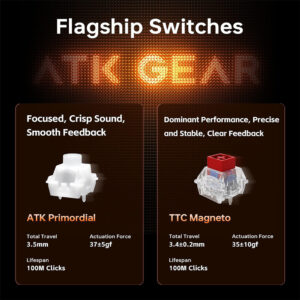 Bàn phím cơ ATK RS7 Turbo HE RGB Hotswap Rapid Trigger (Magnetic Switch)