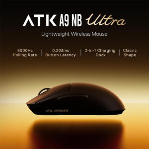 Chuột không dây ATK Dragonfly A9 NB Lightweight Ultra Dual-mode Wireless Pixart 3950 Ultra