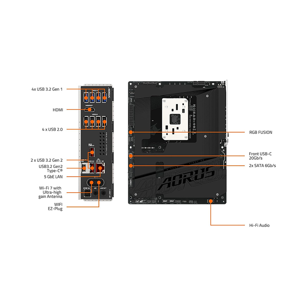 mainboard-gigabyte-b850-aorus-stealth-wifi7-ddr5-10 Mainboard Gigabyte B850 AORUS STEALTH WIFI7 DDR5
